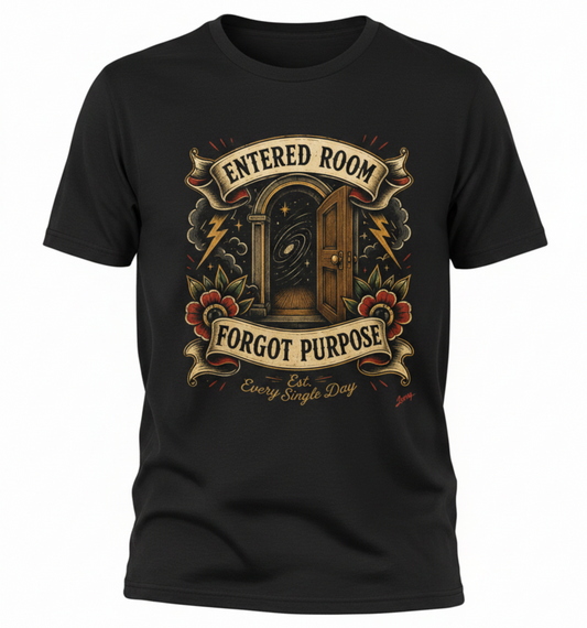 Entered Room Forgot Purpose Funny ADHD T shirt