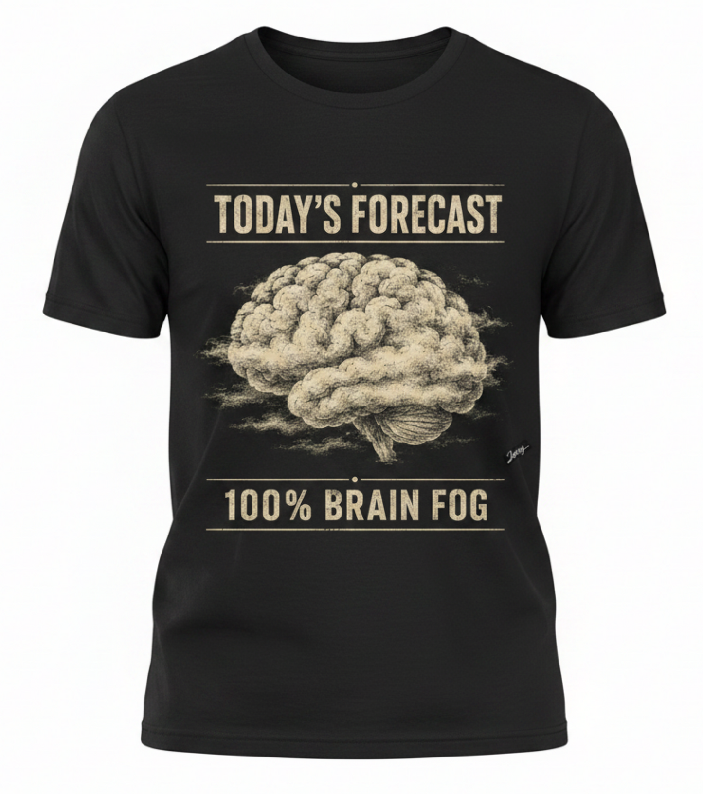 Brain Fog T-Shirt – "Today's Forecast: 100% Brain Fog" Vintage Graphic Tee
