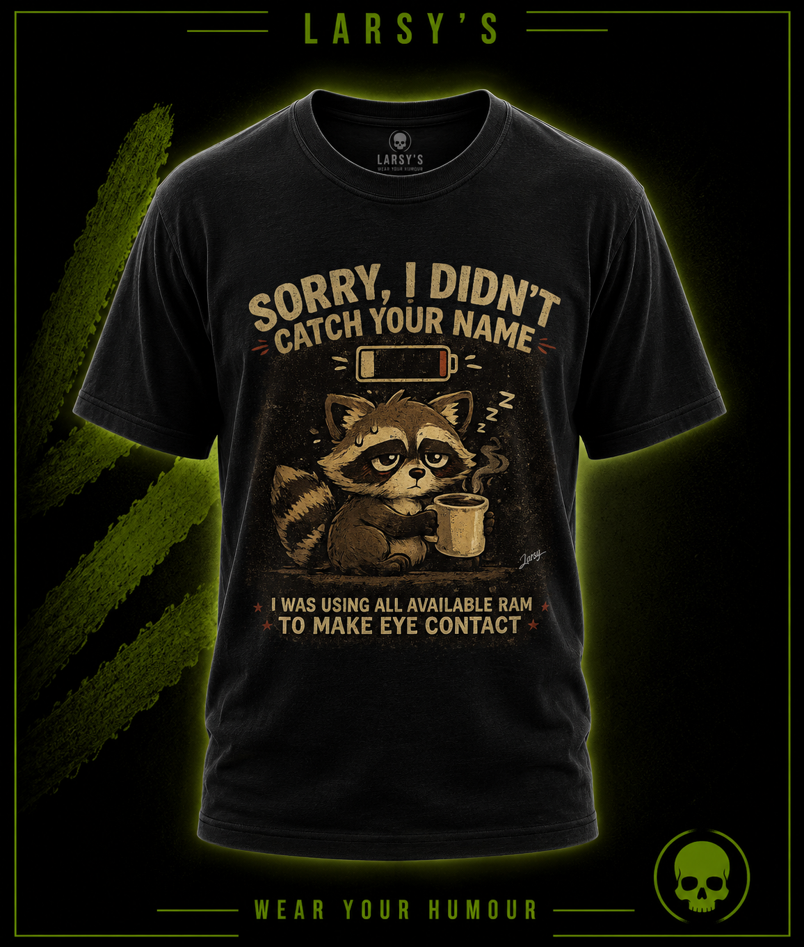 Raccoon is sleepy