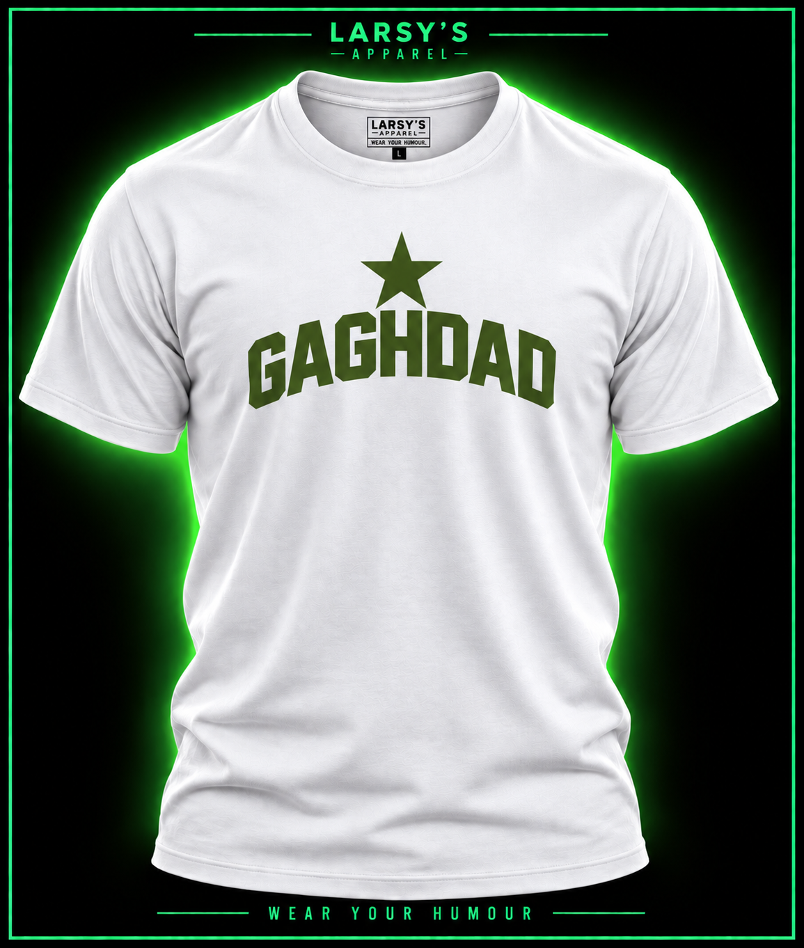 Gag Dad T‑Shirt – Military Green Star Funny Father’s Day Tee