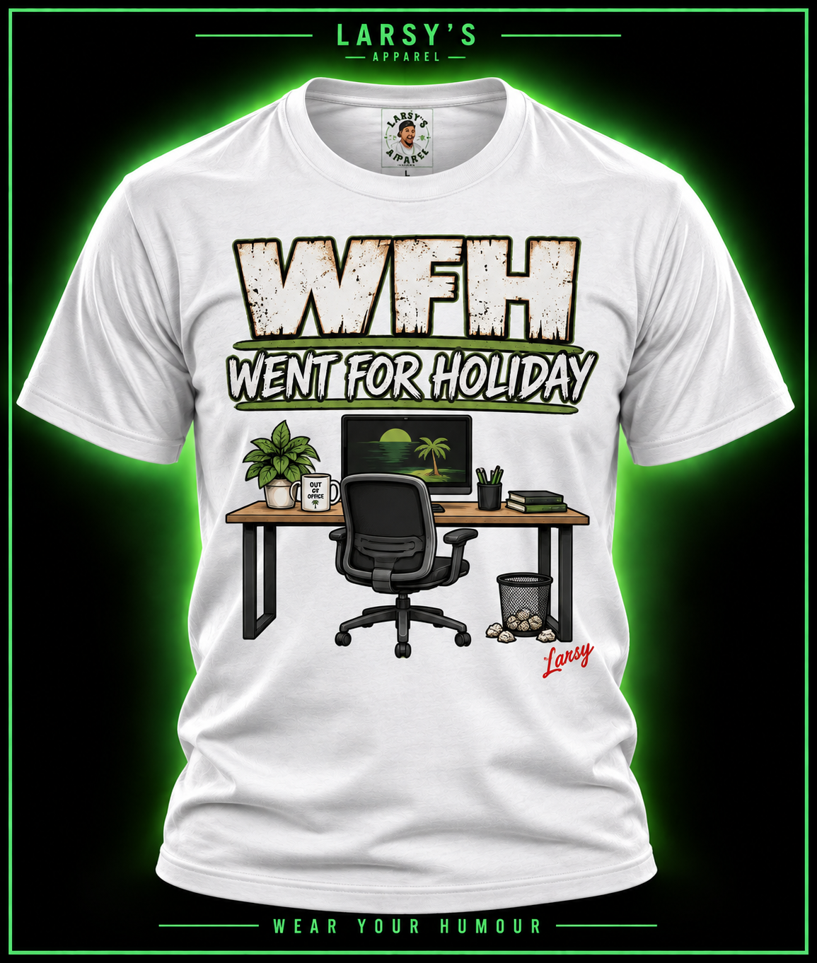 WFH Went For Holiday T‑Shirt — Funny Remote Work Vacation Tee