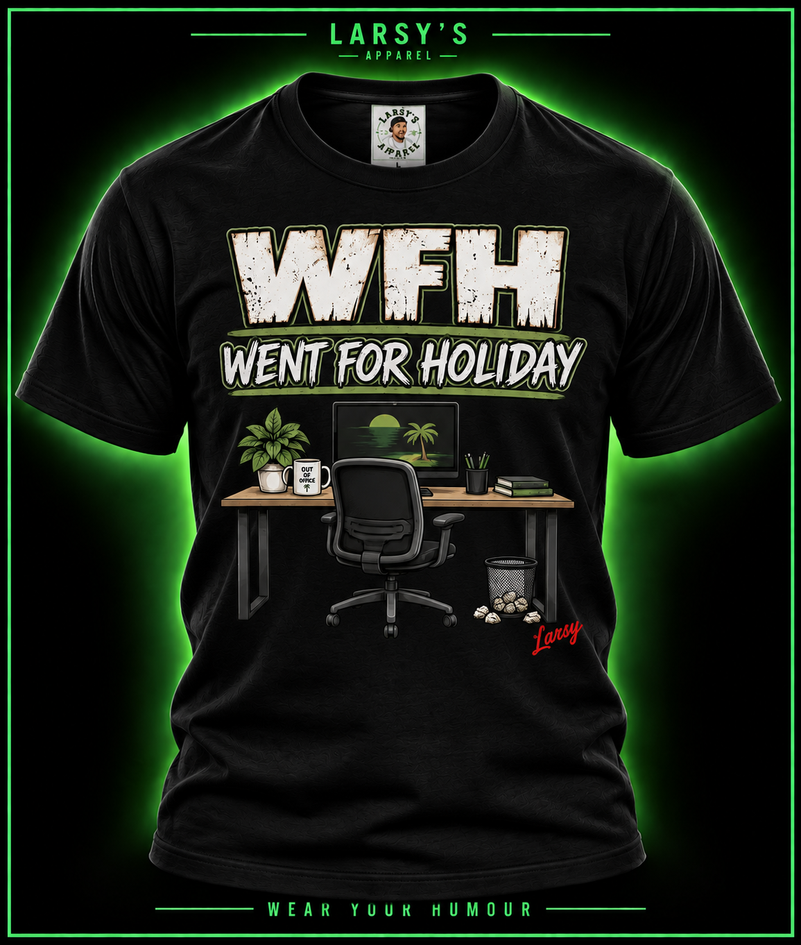 WFH Went For Holiday T‑Shirt — Funny Remote Work Vacation Tee