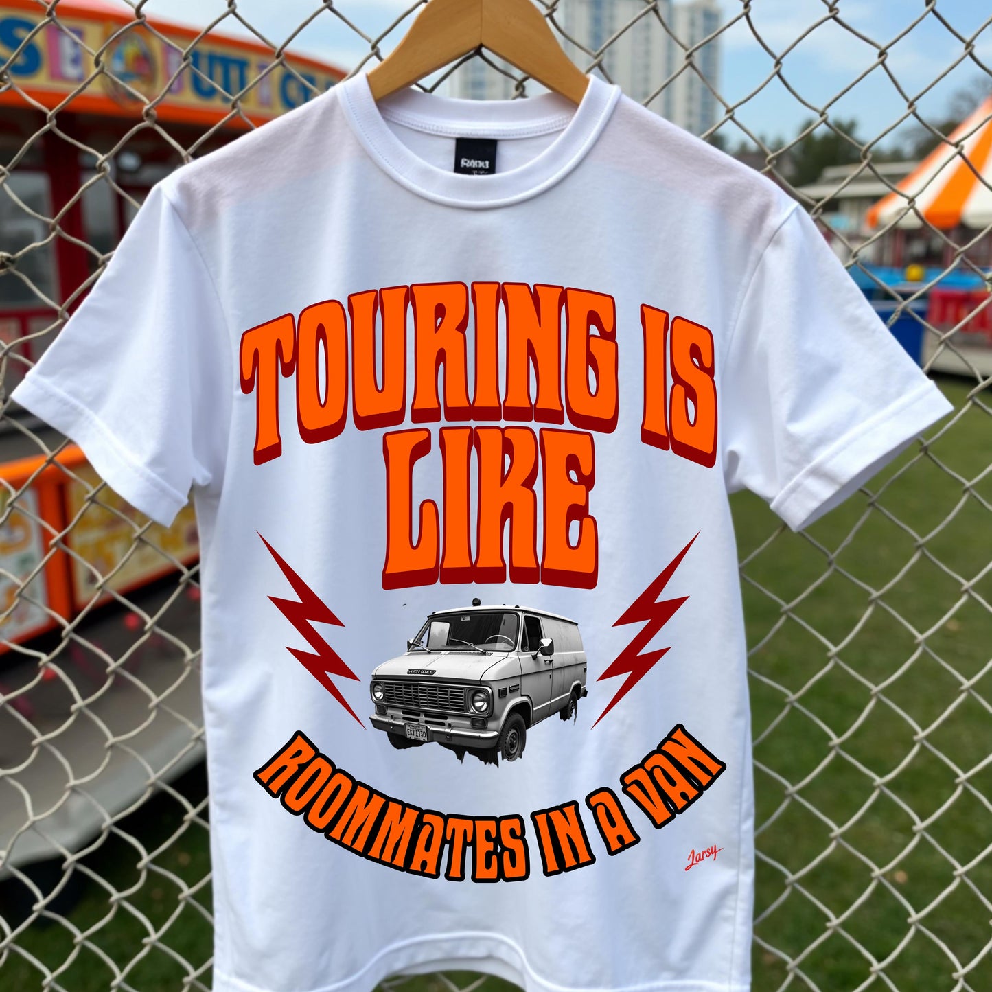 Touring humour T shirt, Band Jokes, Gig laughs