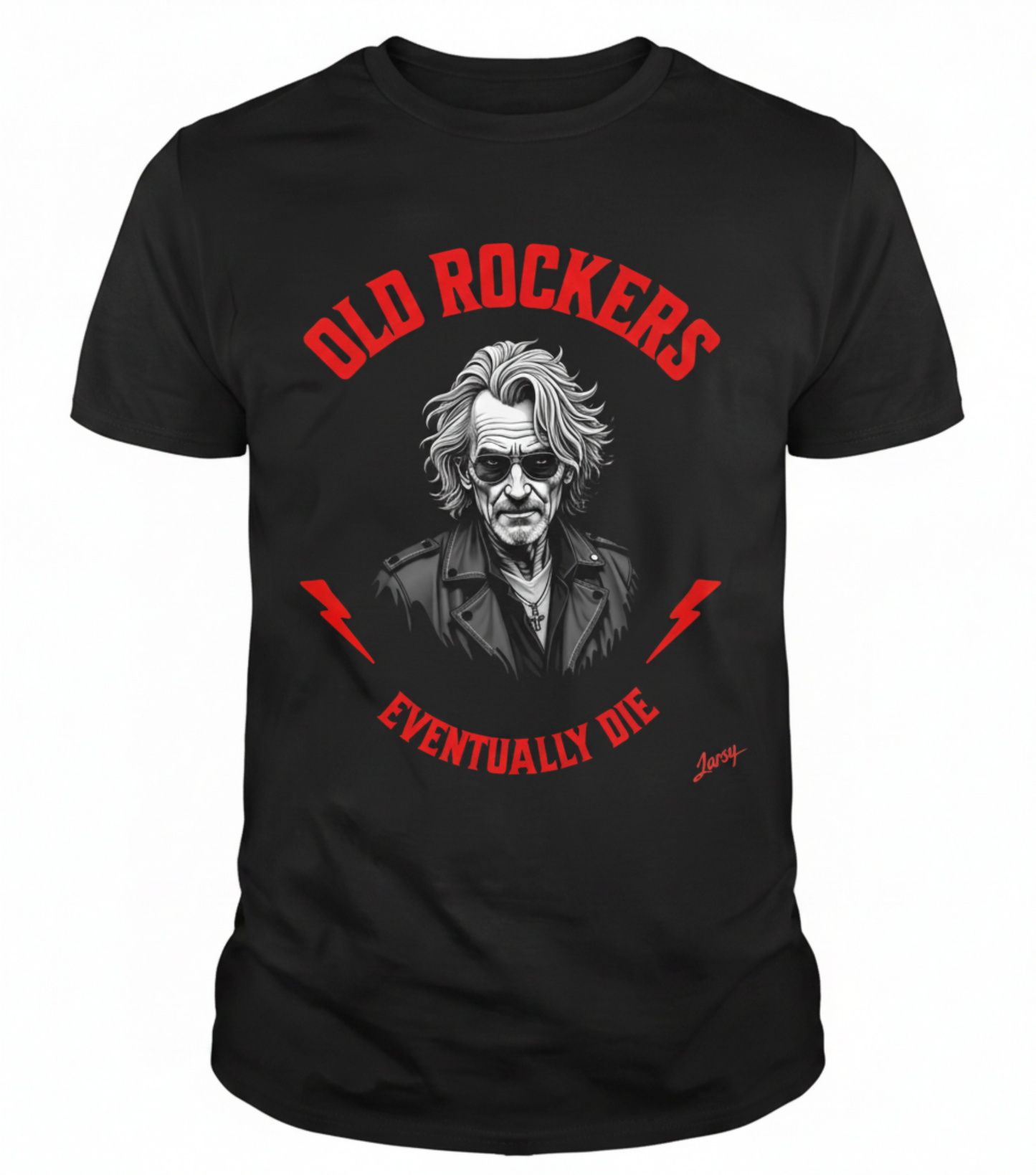 Old Rockers T‑Shirt — "Eventually Die" Vintage Rock Skull Tee