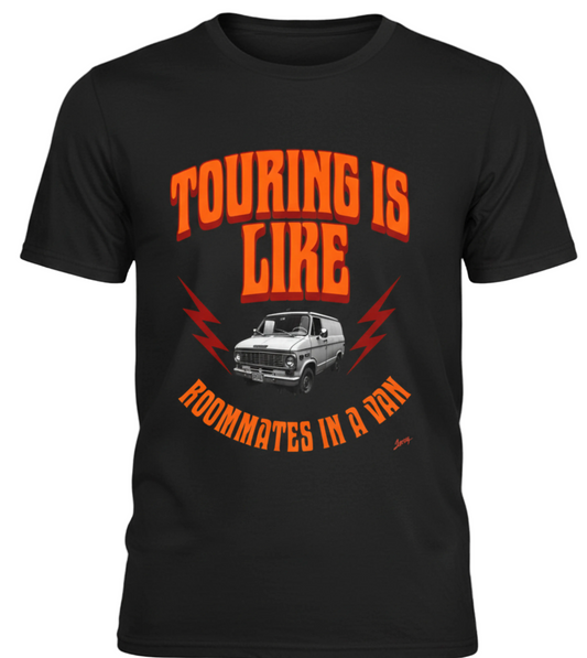Touring humour T shirt, Band Jokes, Gig laughs