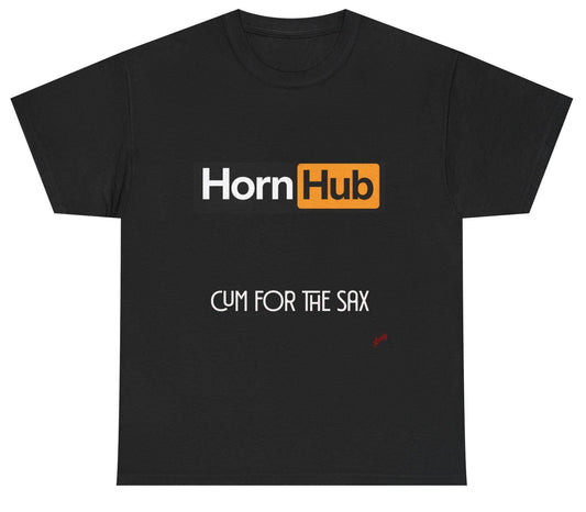 HornHub Saxophone Shirt | Funny Band Humor Gig Tee
